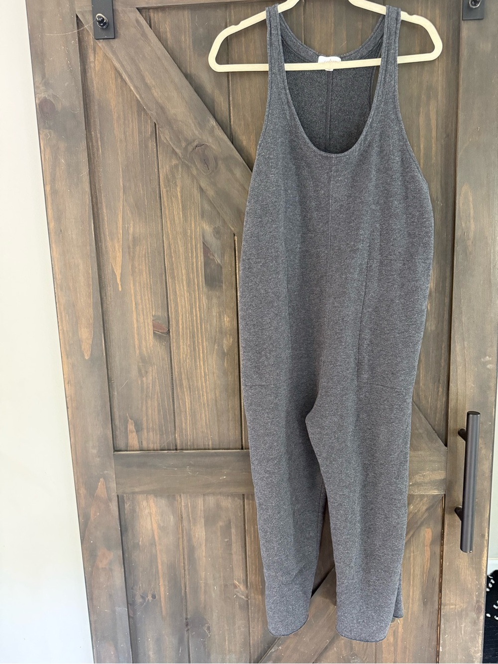 Colsie Heather Charcoal Knit Sleeveless Jumpsuit